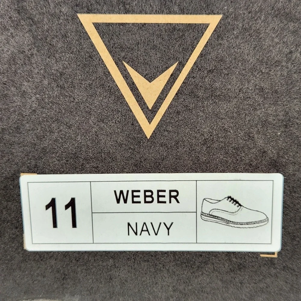 Vance Co. Weber Dress Shoes Men Size 11 Navy Textured Lace Up Oxford